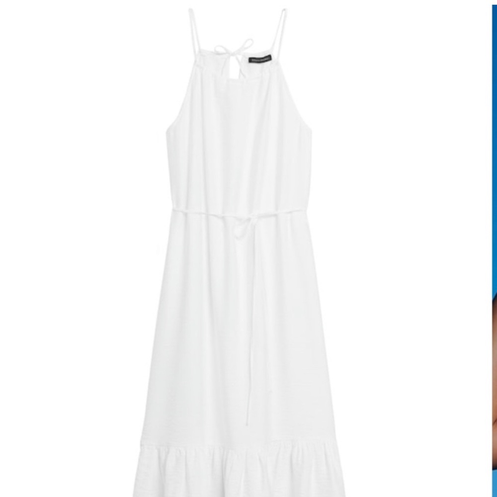 Banana republic White halter maxi dress